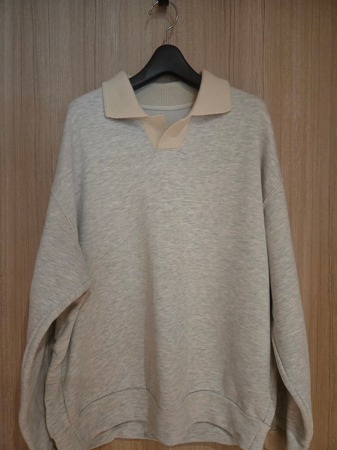 타임옴므(TIME HOMME) 니트 카라 배색 스웨트셔츠 (100 사이즈 상품이미지1