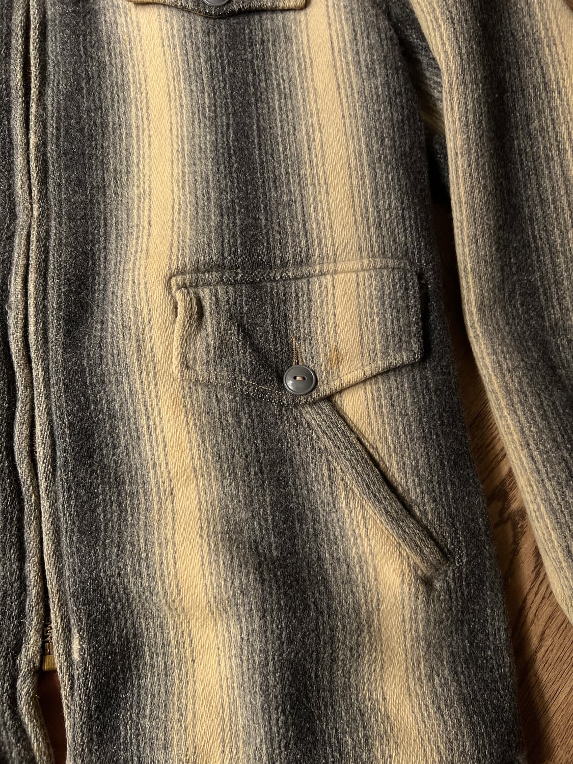 [42]50's 울리치 USA 빈티지 매키노 울 스트라이프 크루저 자켓 상품이미지4