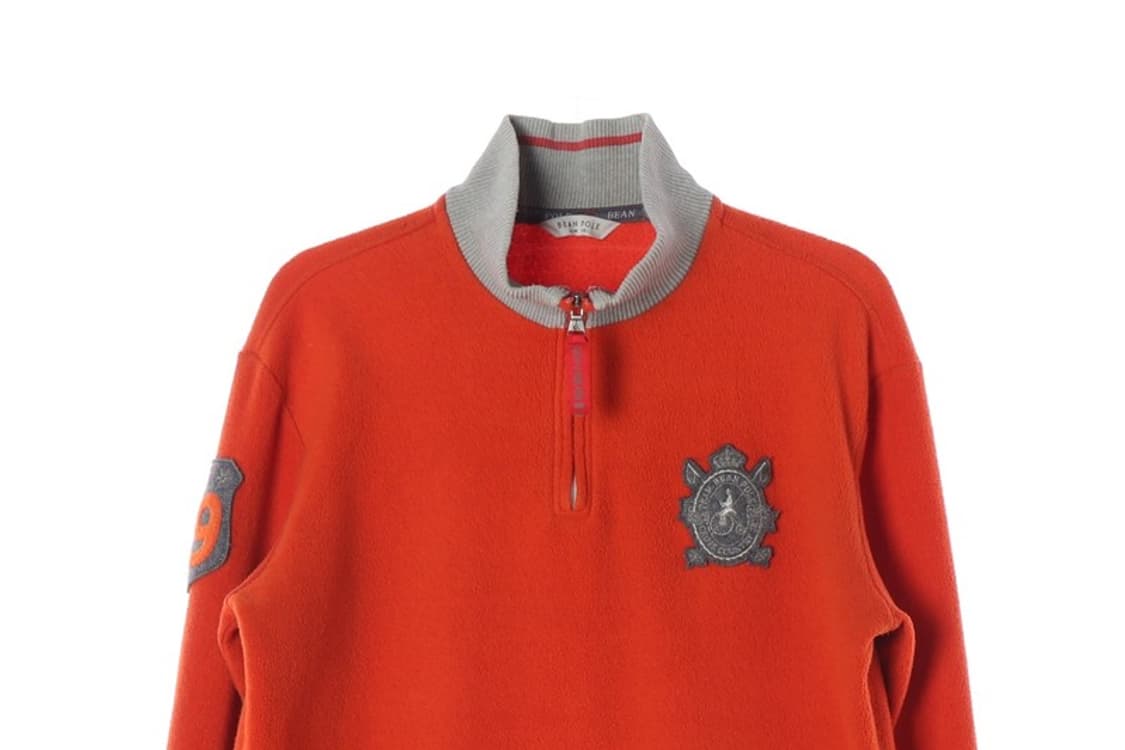 빈폴 89 패치 오렌지 플리스 반집업 XL 상품이미지3