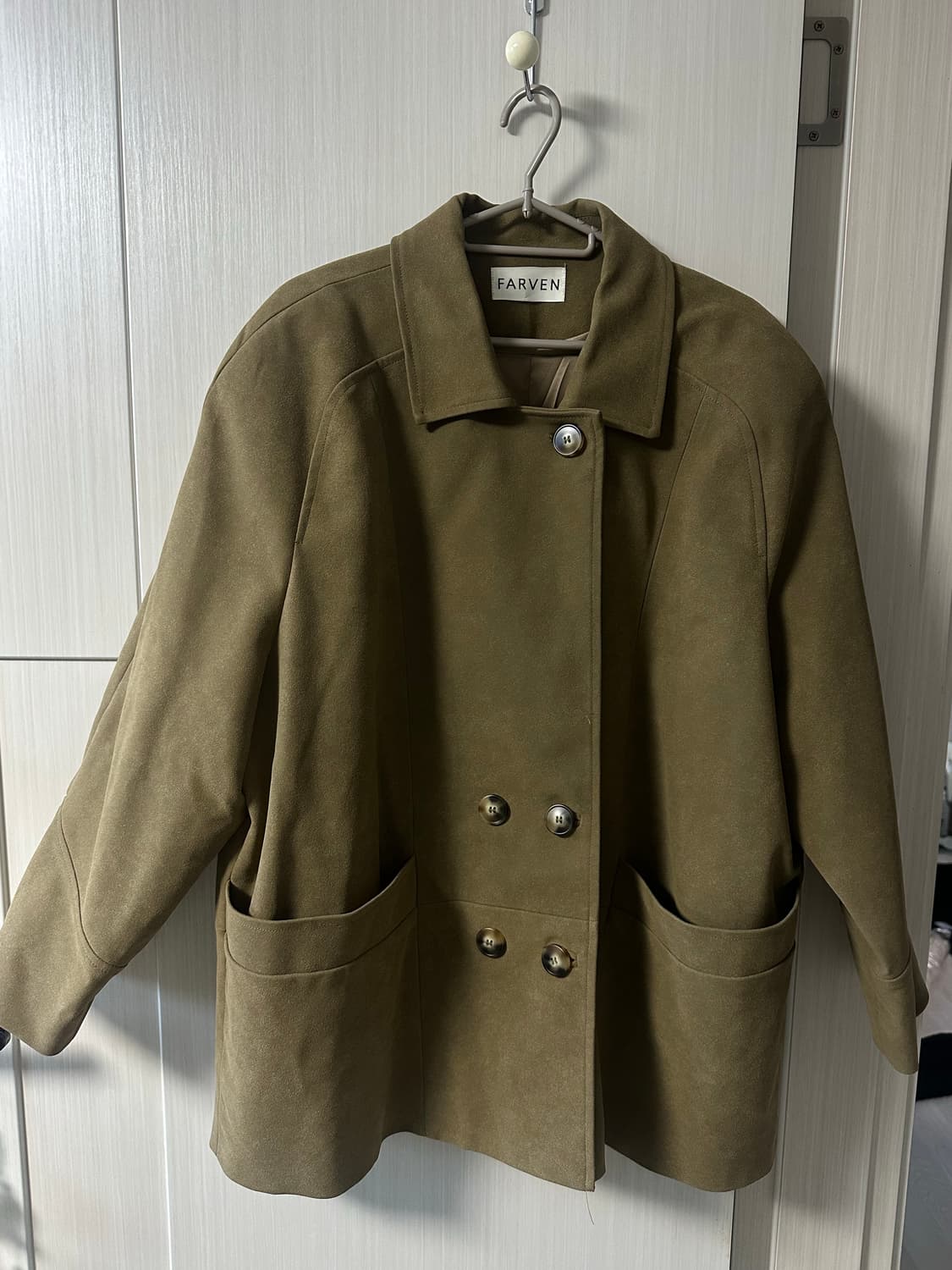 파르벵 볼륨 더블 레더 자켓 토프색상 상품이미지4