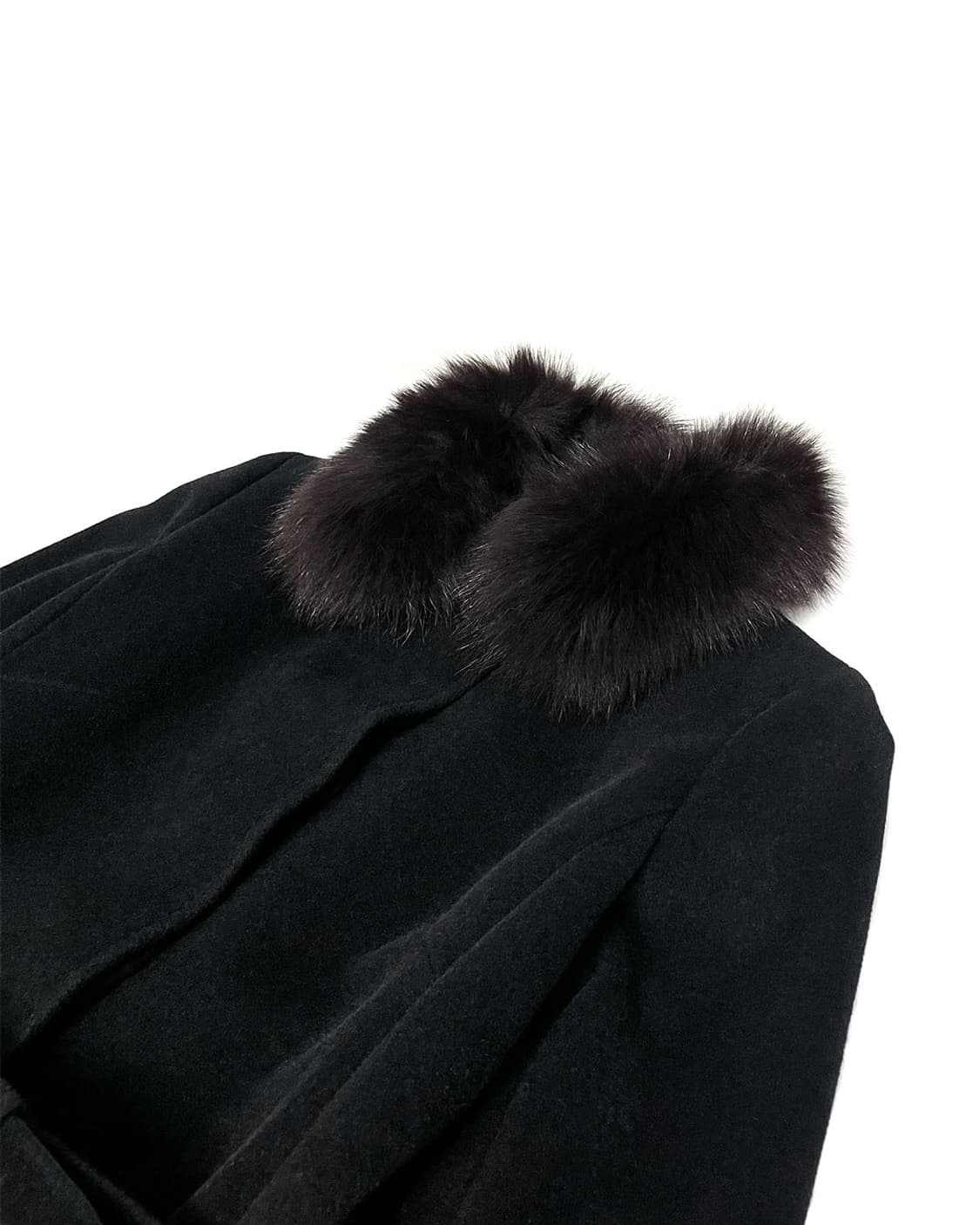 Comme Ca Ism 폭스 퍼 카라 벨튀드 코트 (퍼 탈착가능) 상품이미지3