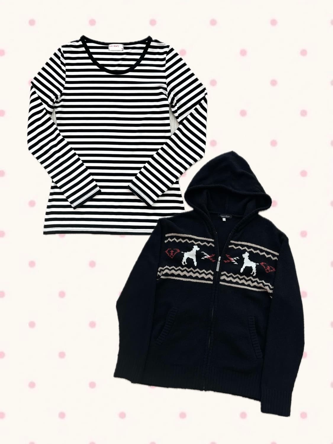 jpn 키치 러힙 웨스턴 괴짜 레이어드 상의세트 상품이미지6