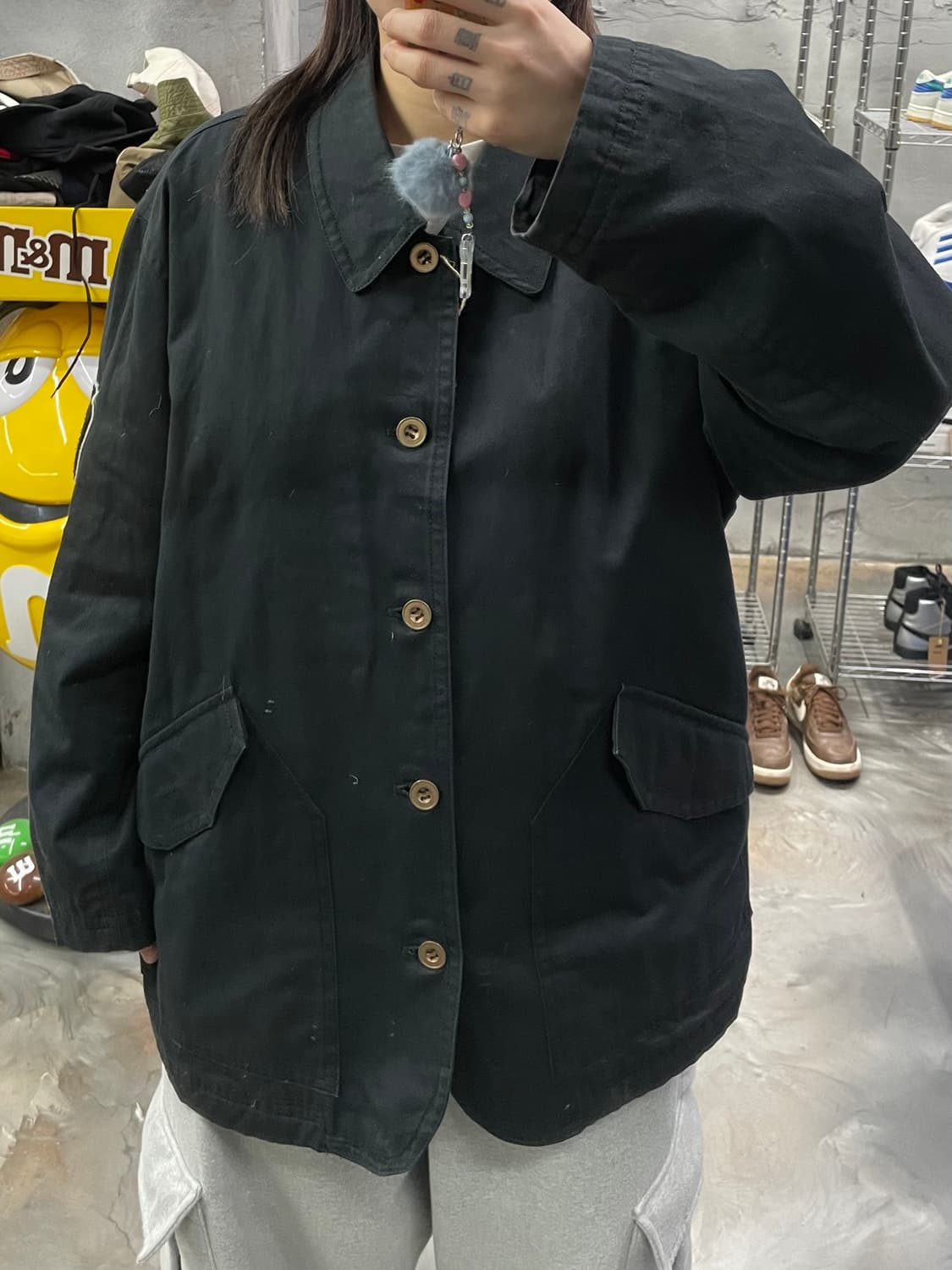 재팬 빈티지 백 패치 코트 자켓 상품이미지7