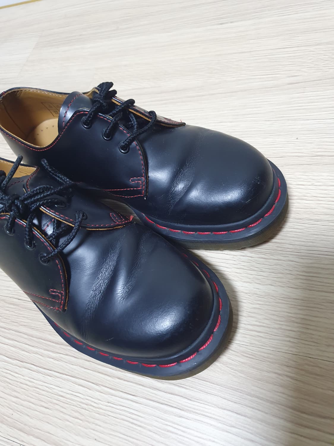 닥터마틴 1461 블랙 레드 스티치 220 상품이미지9