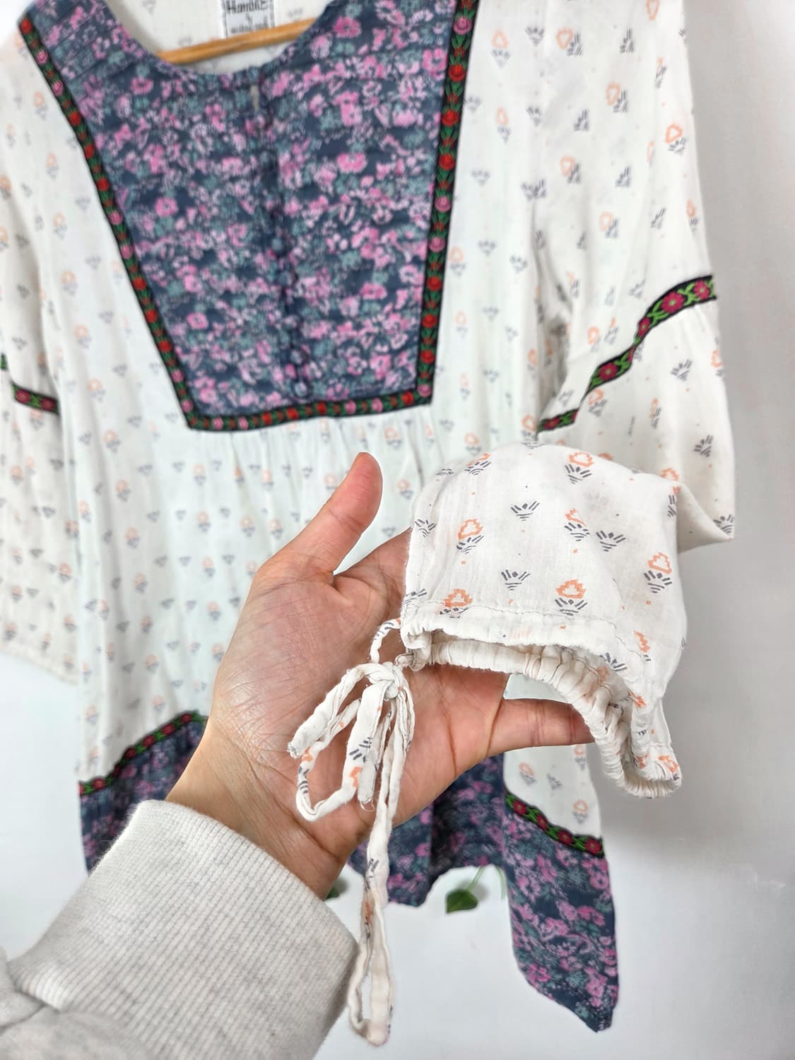 패턴 포인트 블라우스 상품이미지4