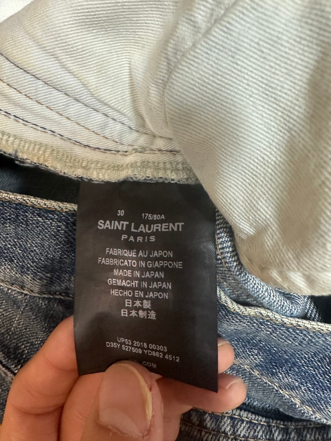 생로랑 무릎 디스 데님진 상품이미지7