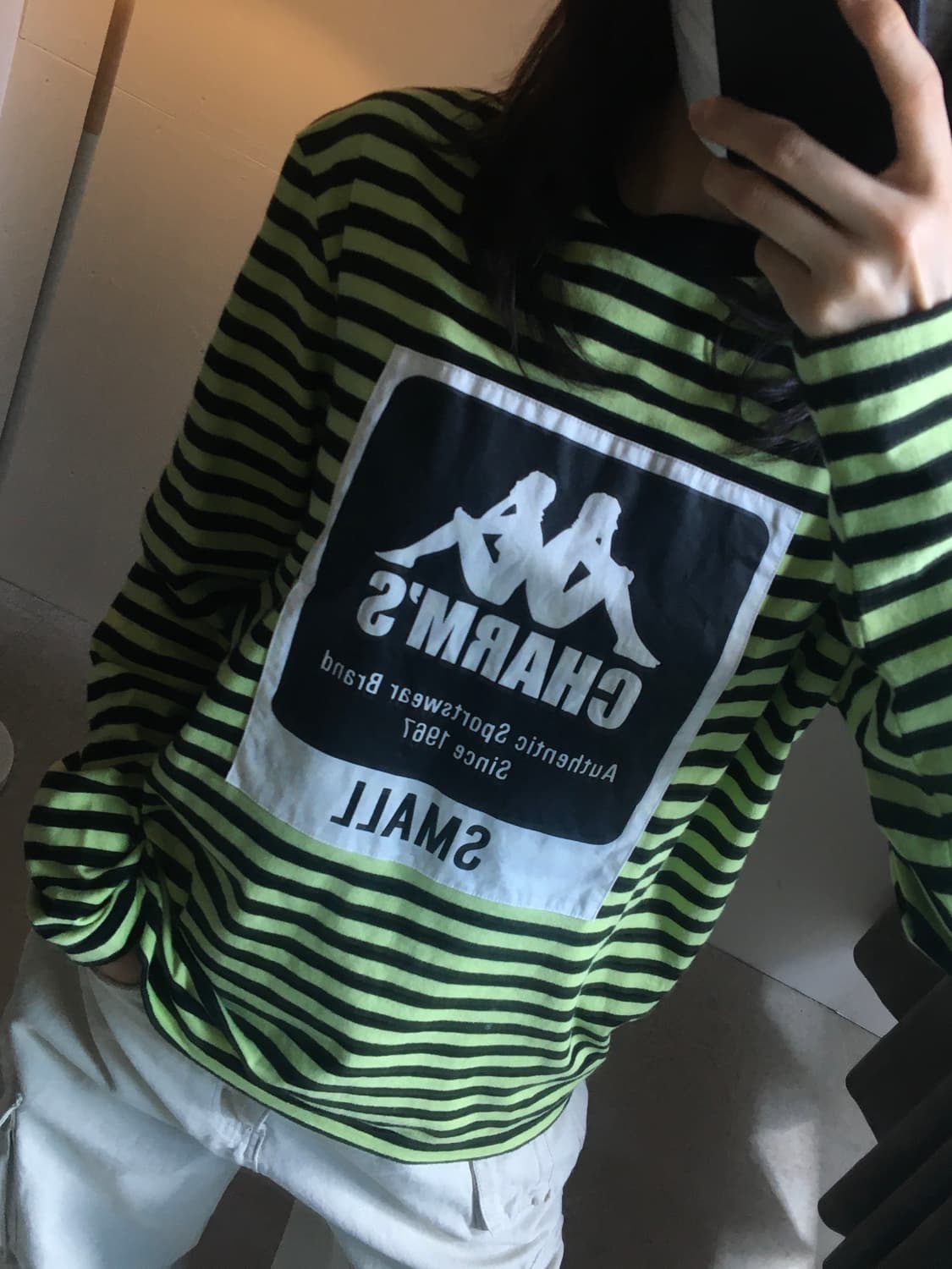 참스X카파 중앙로고 스트라이프 롱슬리브티 상품이미지4