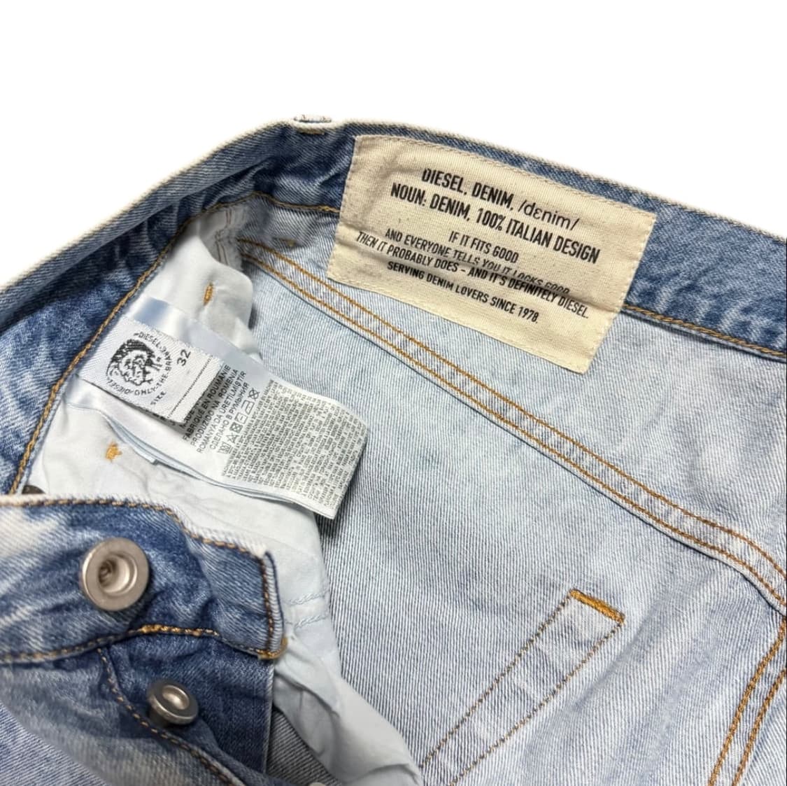 디젤(DIESEL)워싱 데님 반바지 상품이미지3