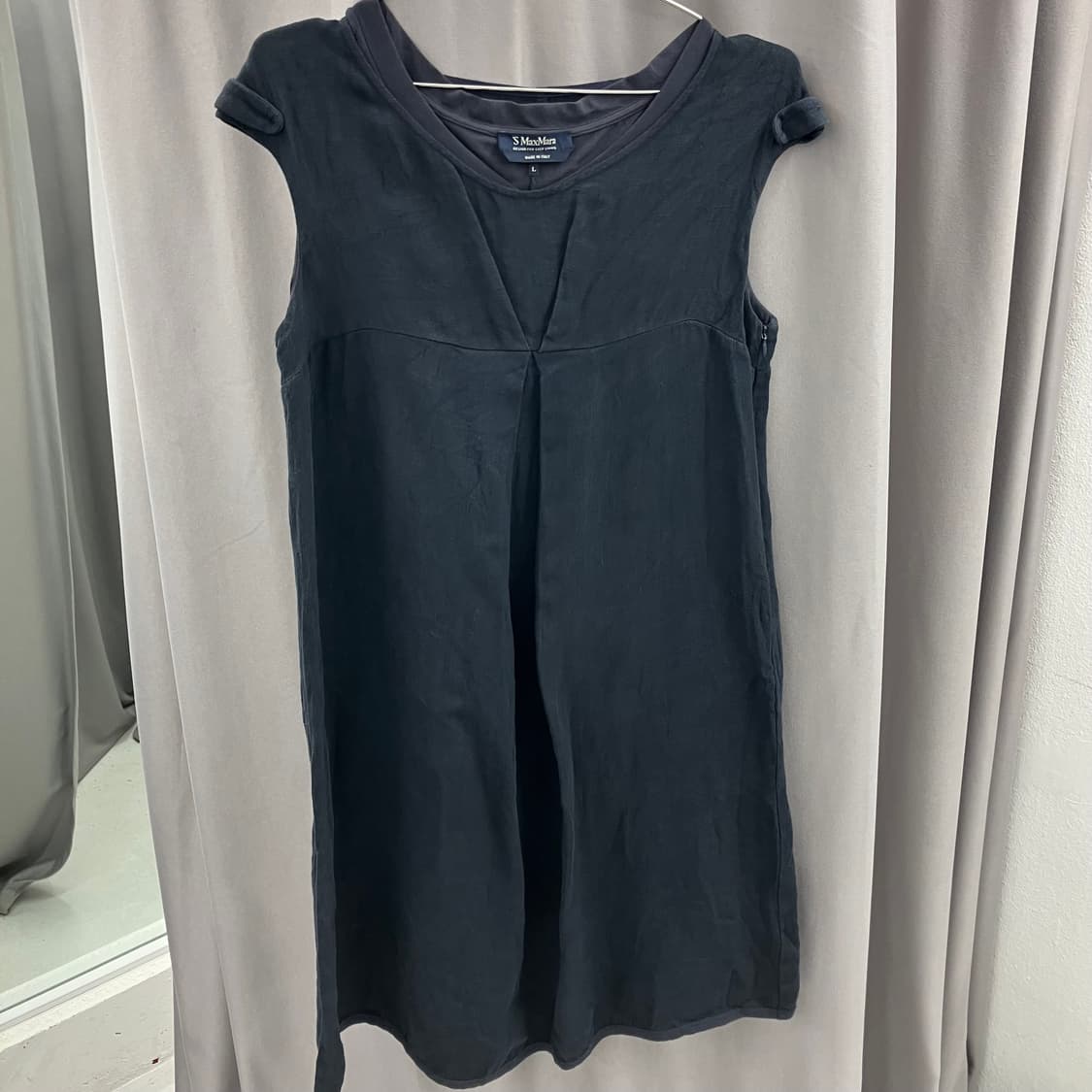 막스마라 레이어드 넥 린넨 코튼 원피스 상품이미지2