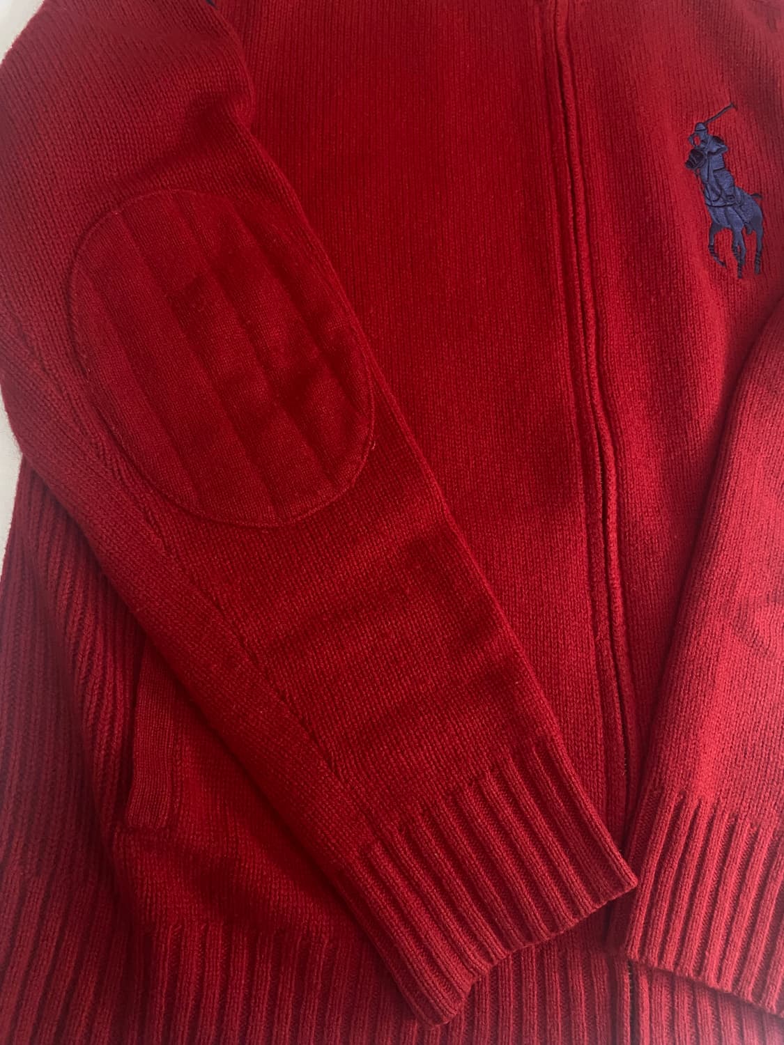 폴로랄프로렌 빅포니 치프키프 니트집업 버건디 상품이미지9
