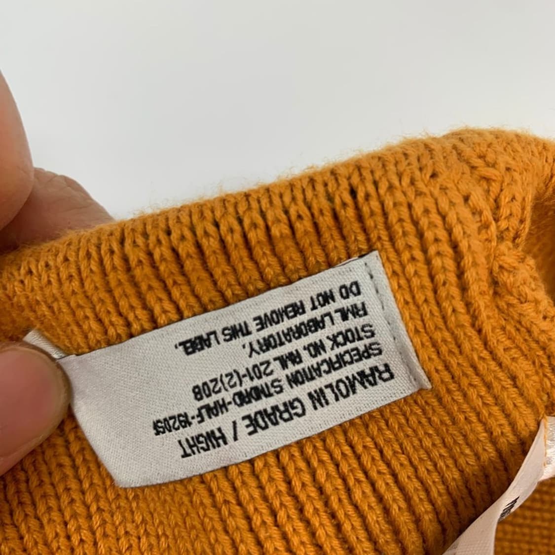 라모랭 골지 와치캡 숏비니 머스타드 상품이미지3