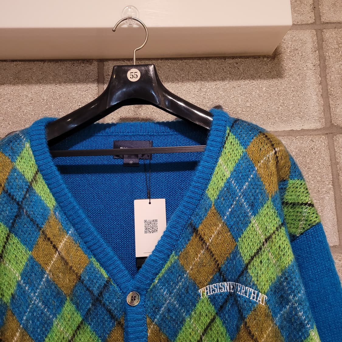 디스이즈네버댓 아가일 가디건 M 상품이미지3