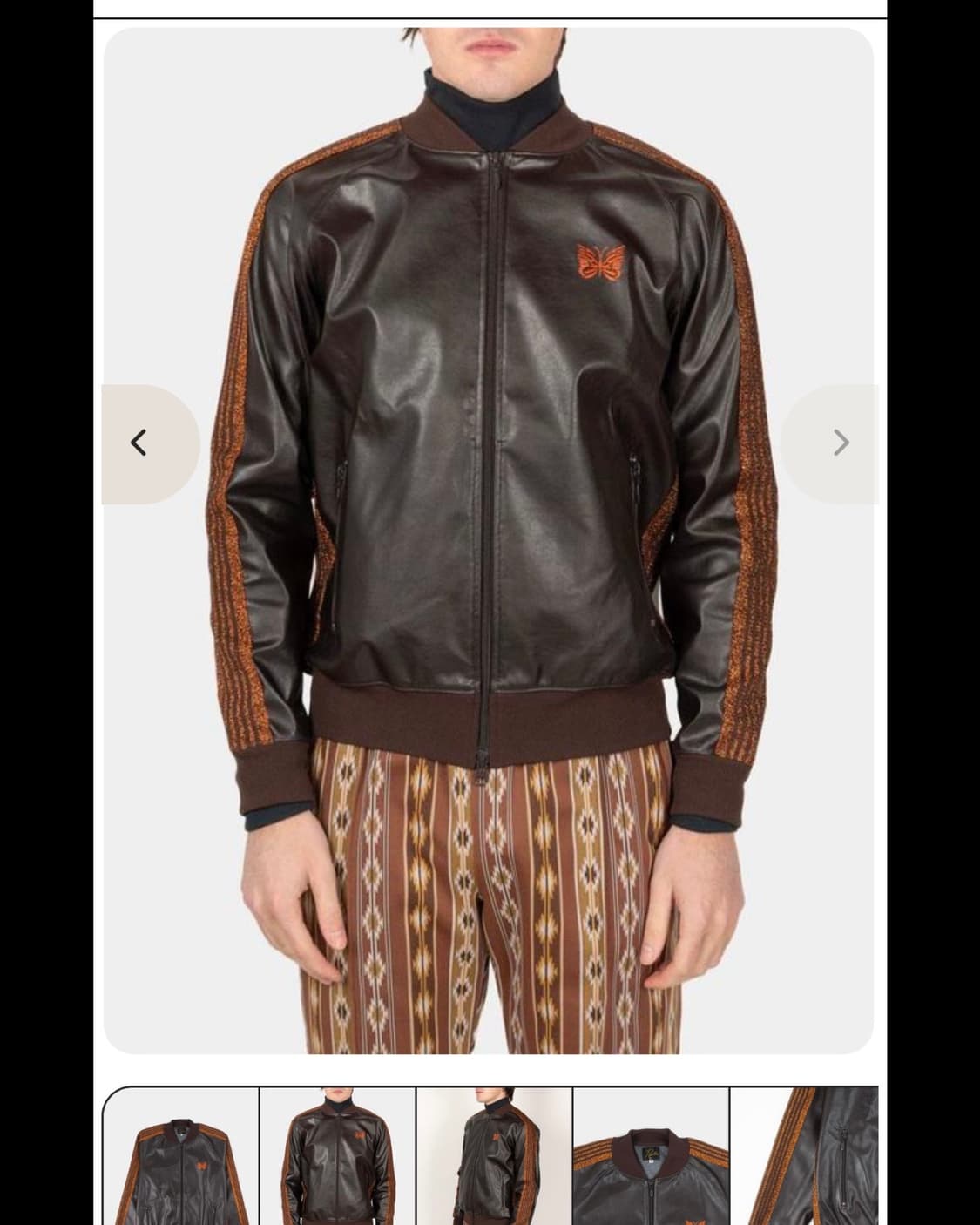 Needles 19fw Synthetic Leather Track JK 상품이미지3