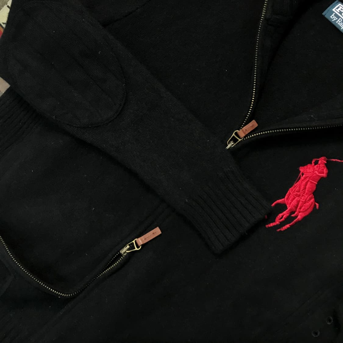 폴로랄프로렌 블랙 울 투웨이 집업 니트 자켓 남성 97 여성 55 66 상품이미지4