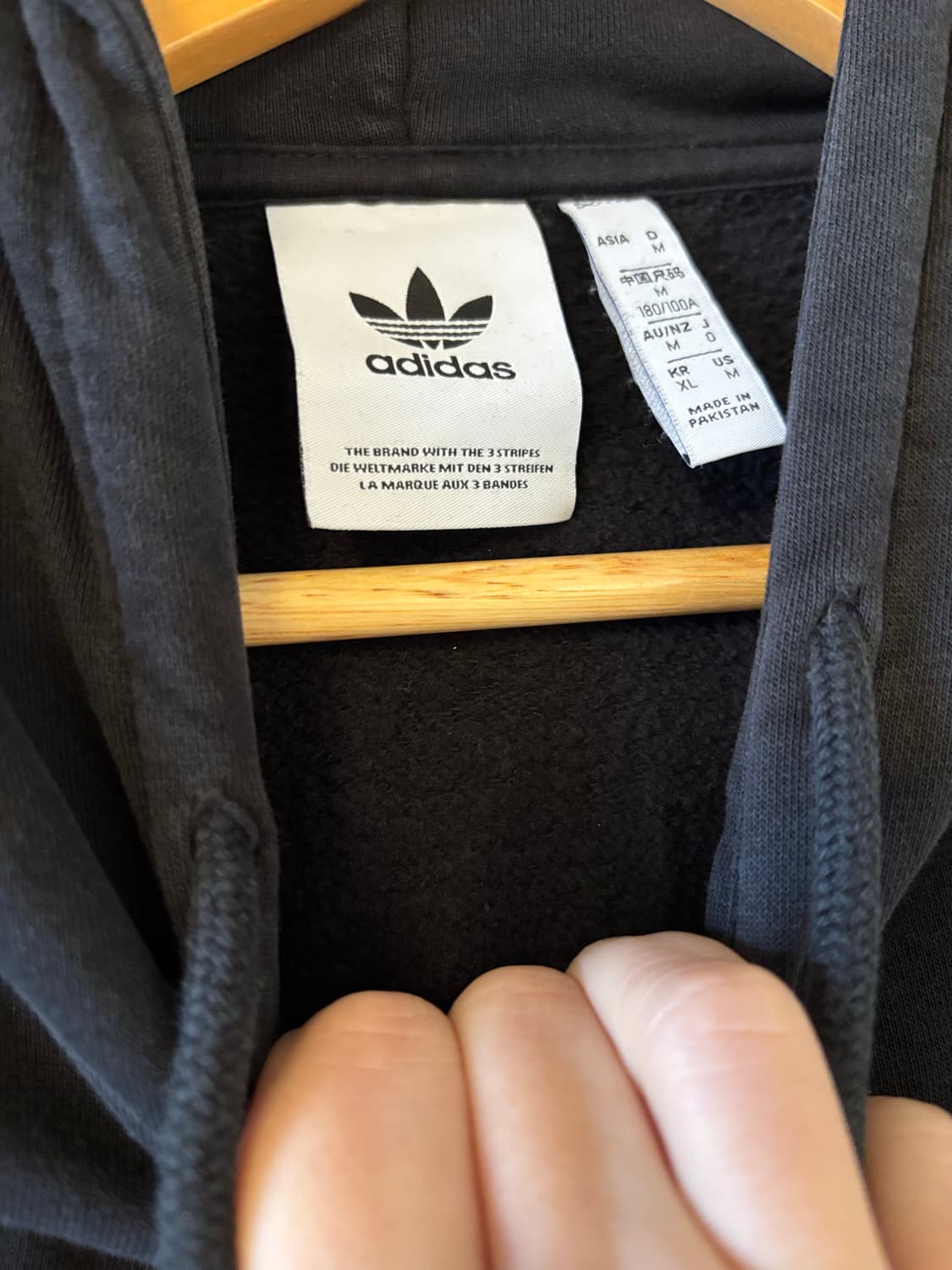 아디다스 삼선 후드티 블랙 상품이미지4