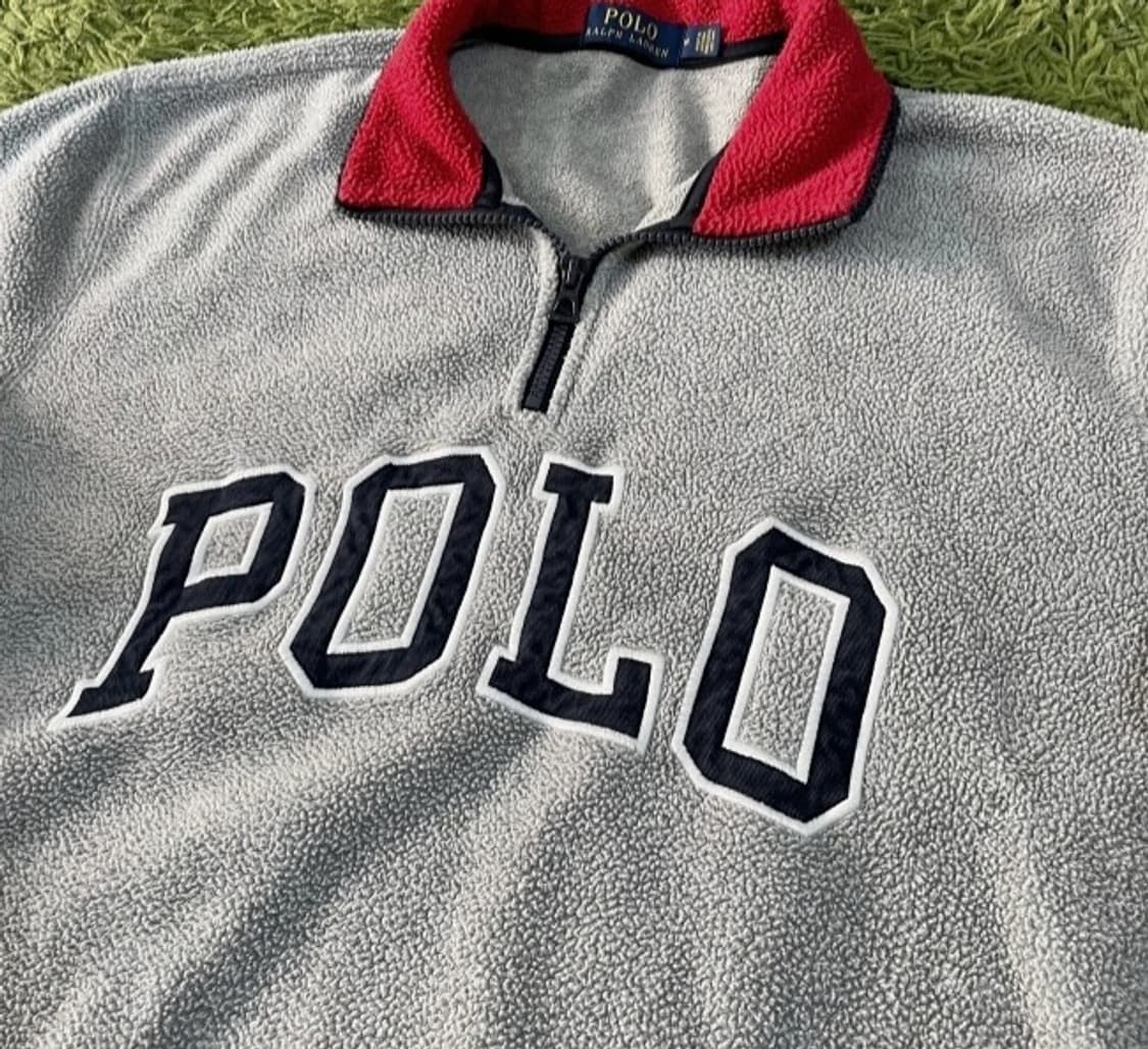 폴로 POLO 랄프로렌 빅로고 성조기 반집업 후리스 100/L 상품이미지2