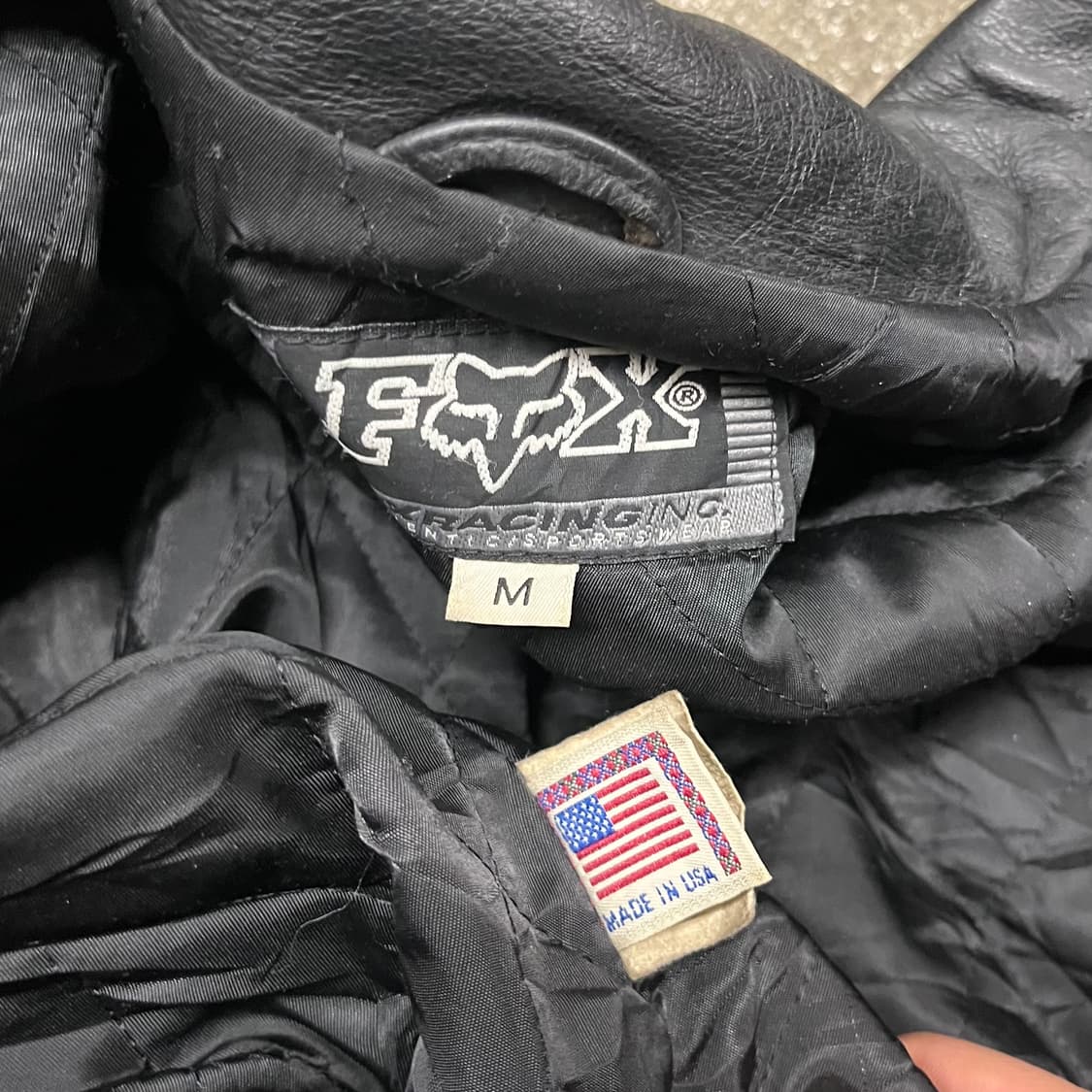 90s 폭스레이싱 빅로고 바시티 자켓 (100-105) 상품이미지6