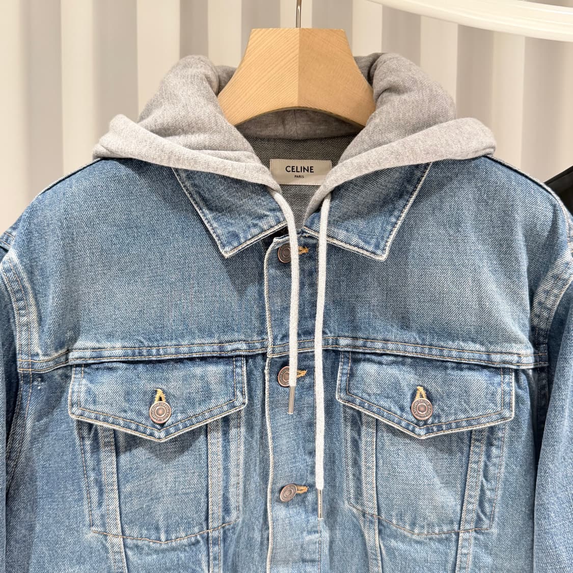 (A+/M) / 셀린느 백로고 후드 데님 청자켓 상품이미지4