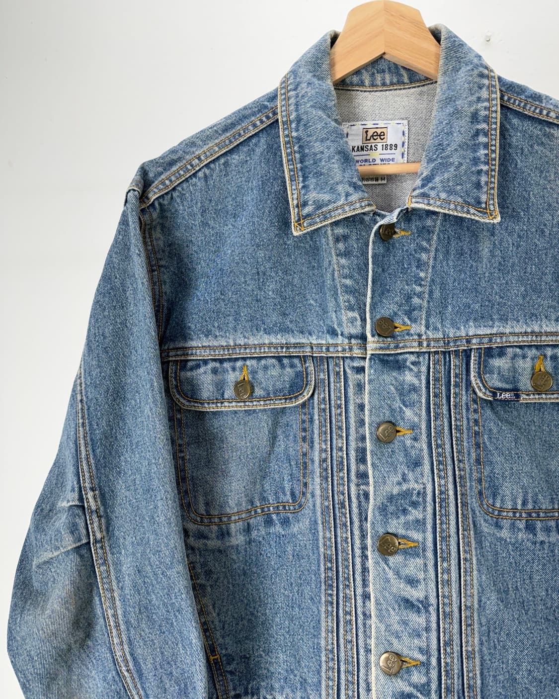 리 80s 라이더스 인디고 블루 데님 트러커 자켓 상품이미지2