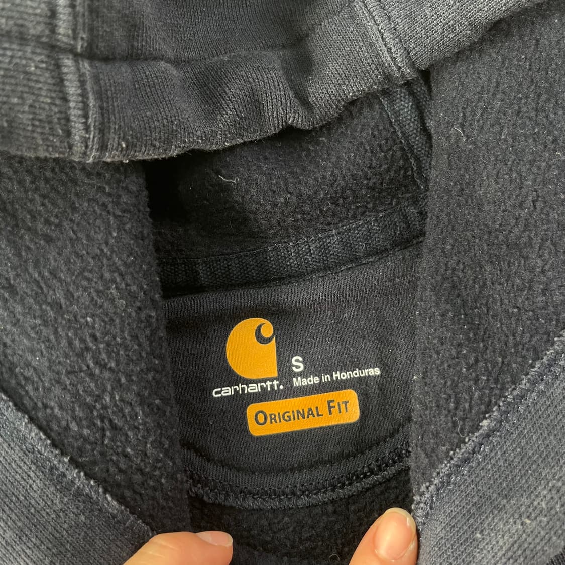 95 칼하트 wip 로고 네이비 후드티 상품이미지2