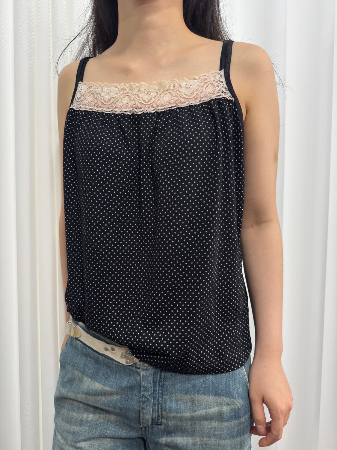 dot lace sleeveless 상품이미지1