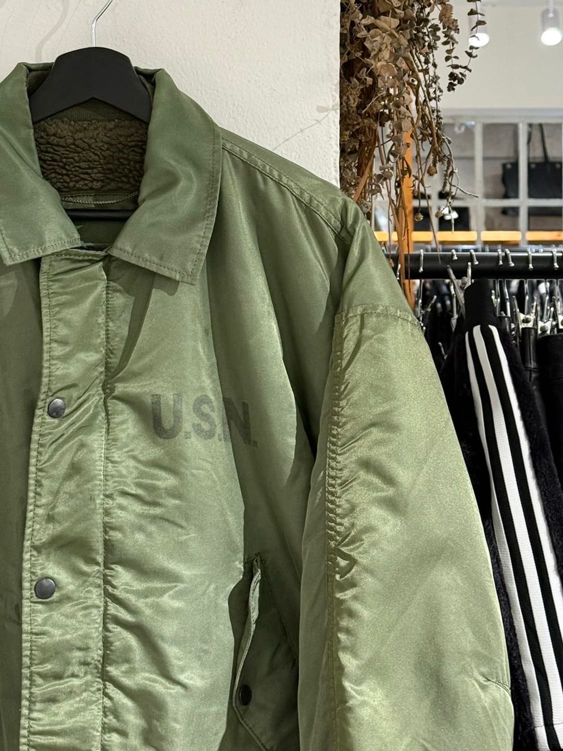U.S.NAVY 카키 라이트웨이트 플라이트 자켓 상품이미지3