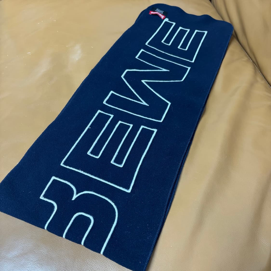 슈프림 머플러 목도리 로고 네이비 상품이미지5