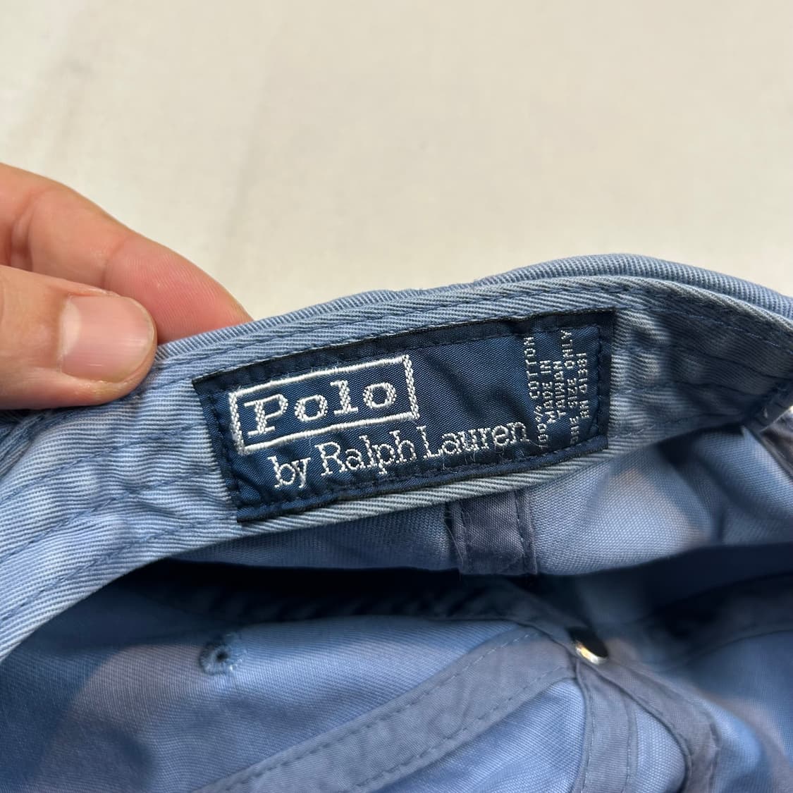 폴로 랄프로렌 하늘색 볼캡 모자 가죽스트랩 정품 상품이미지8