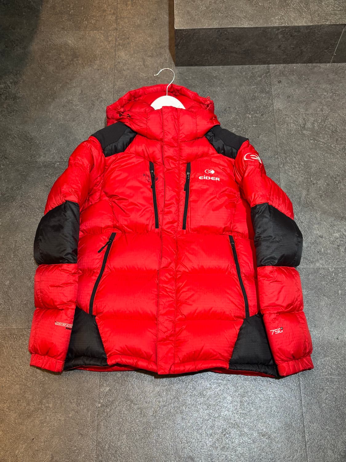 아이더 여성 오리털 패딩 레드 L사이즈 상품이미지2