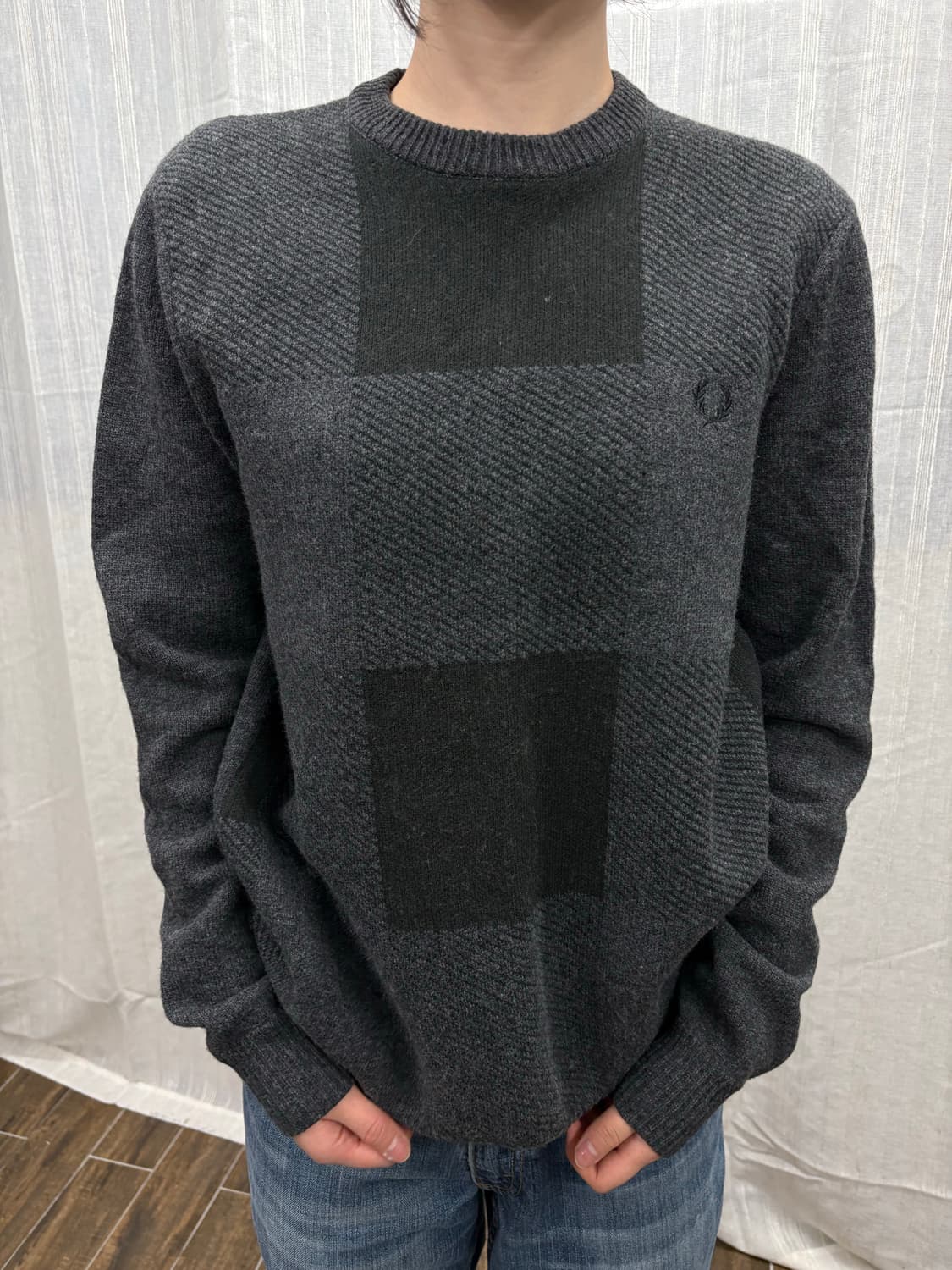 프레드페리 로고 울니트 상품이미지1