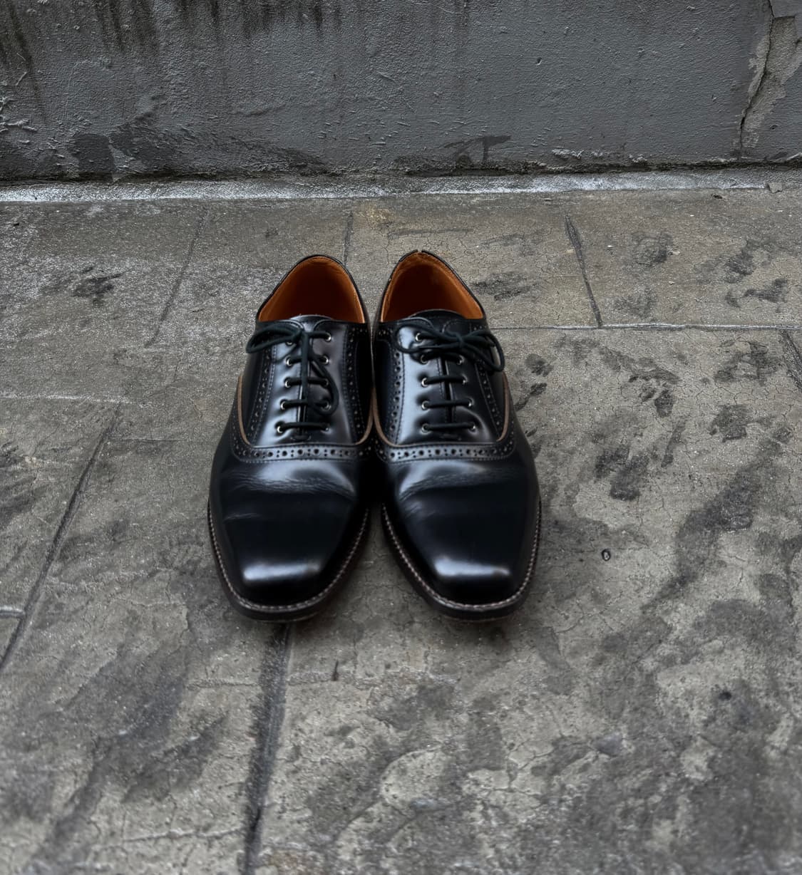 꼼데가르송 옴므 우드솔 에나멜 윙팁 더비슈즈 상품이미지4