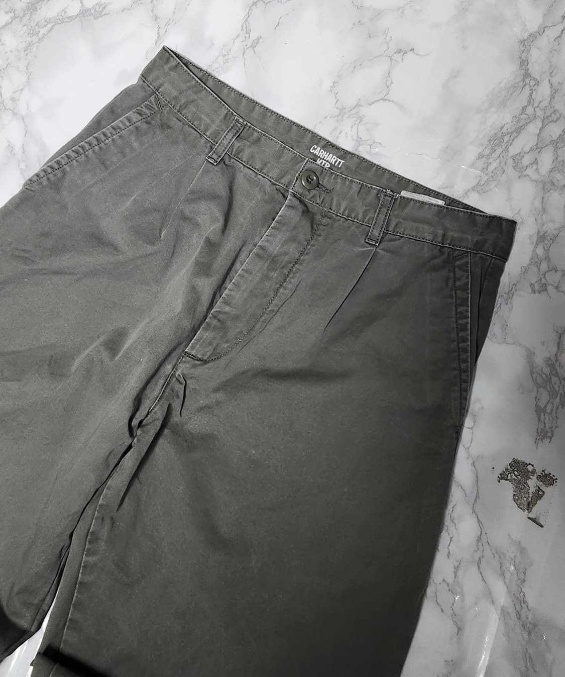 칼하트 WIP 카키 워크 팬츠 바지 상품이미지4