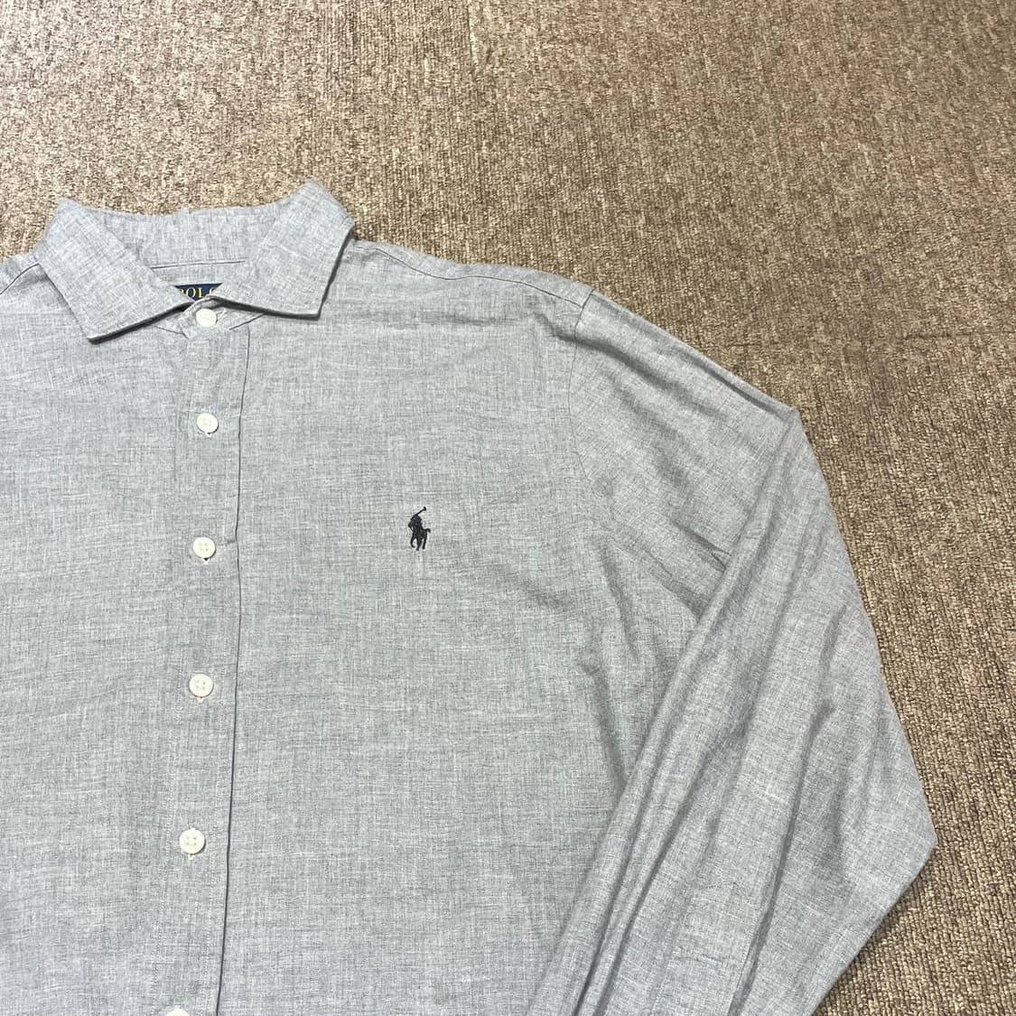 (L) POLO 폴로 랄프로렌 솔리드 셔츠 슬림핏 상품이미지5