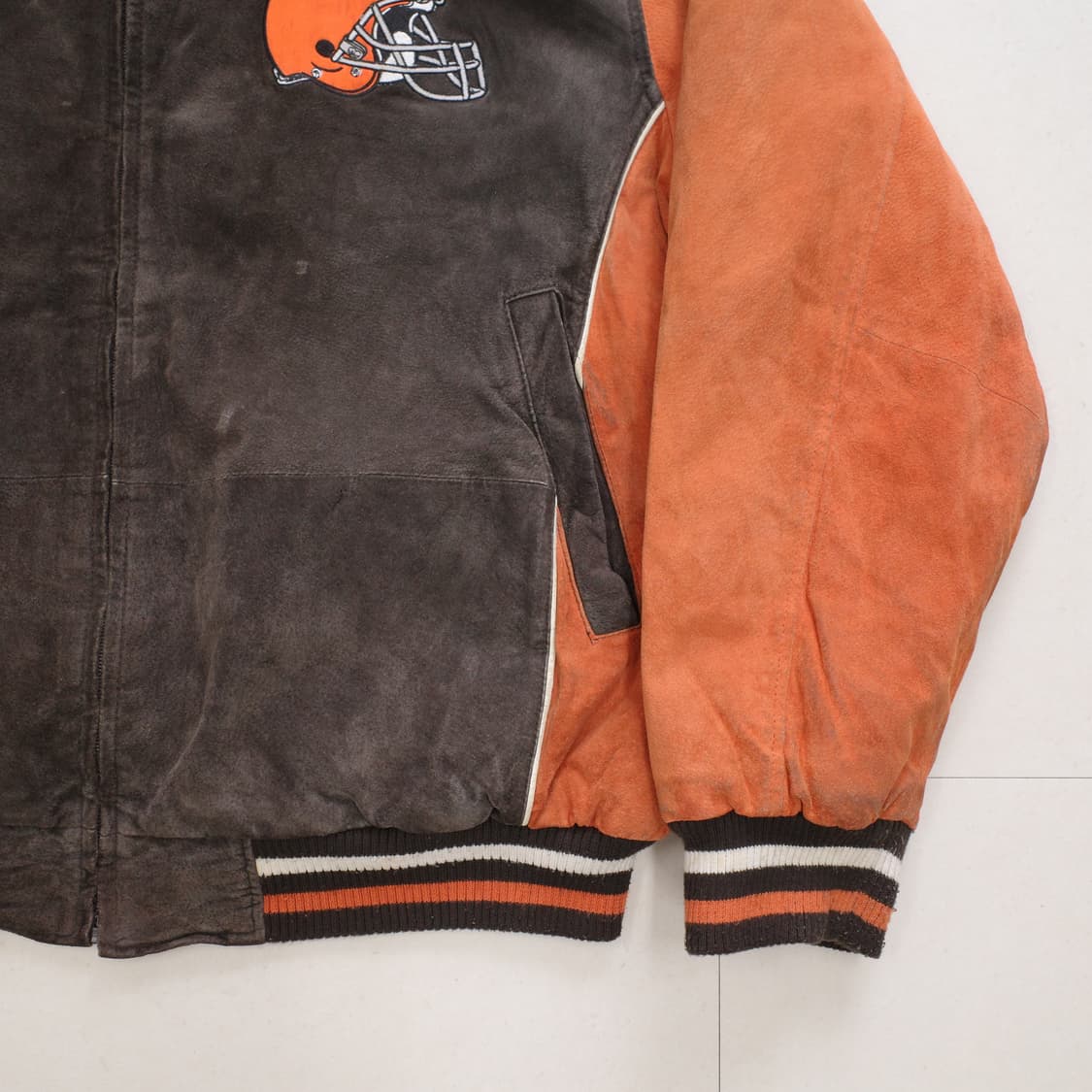 NFL 브라운스 G-III 리얼레더 바시티 자켓 XL 상품이미지3