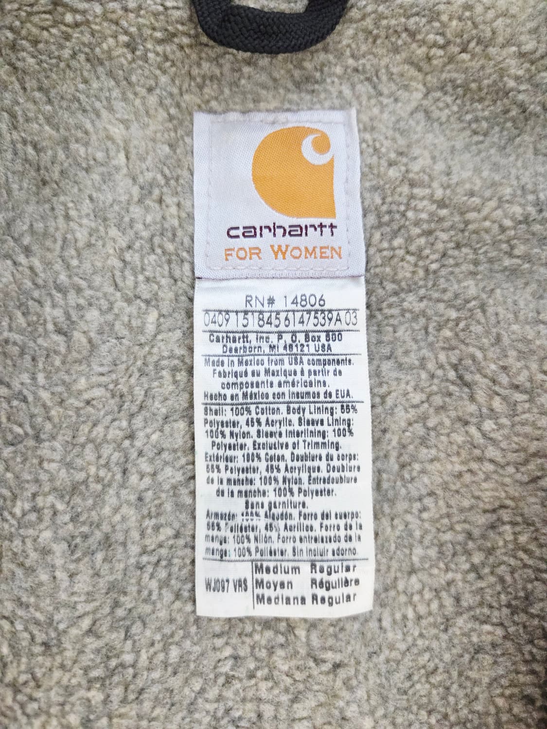 칼하트(Carhartt) 우먼스 셰르파 디트로이트 자켓 빈티지 로즈 상품이미지6