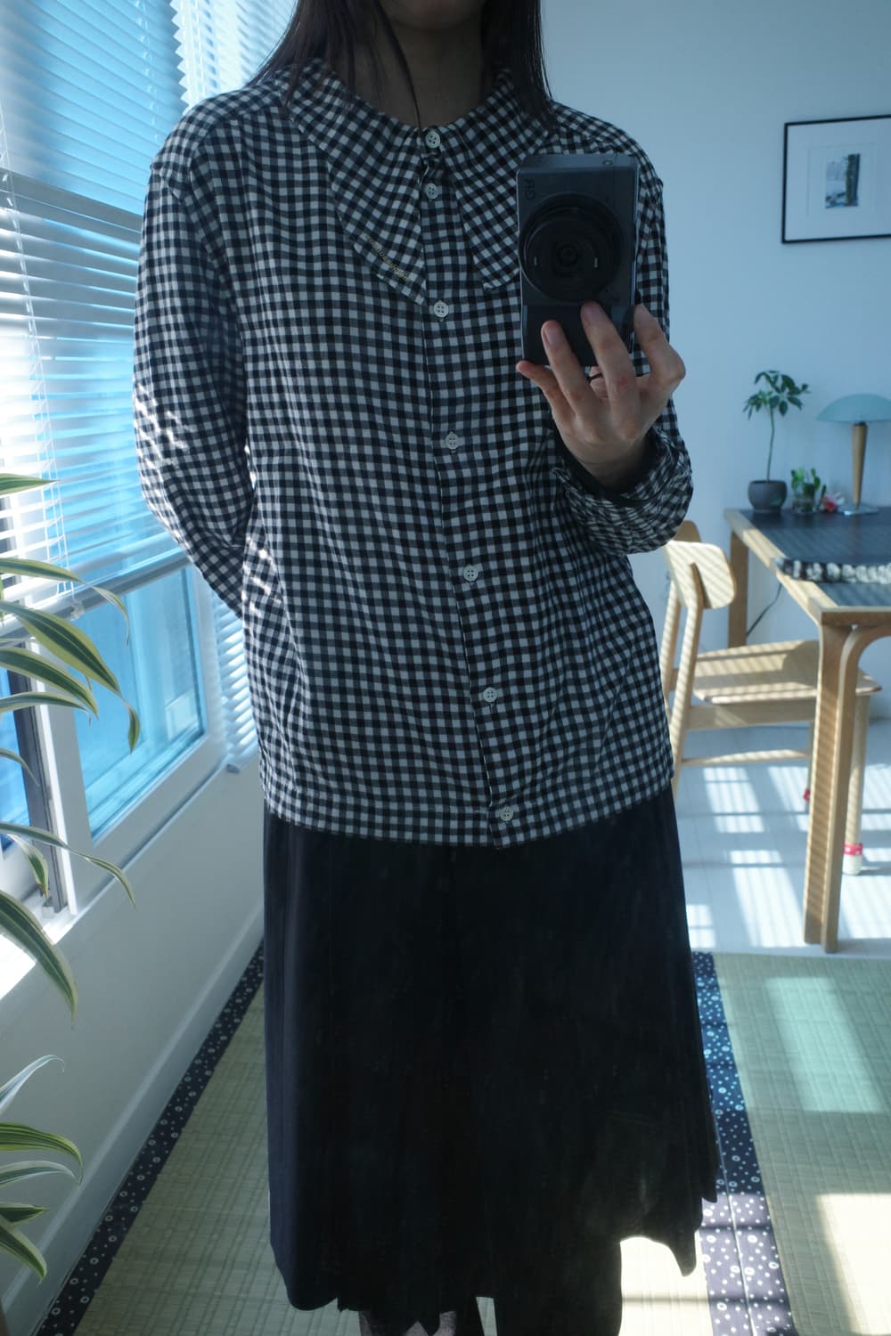 메르시보꾸 체크 셔츠 상품이미지1