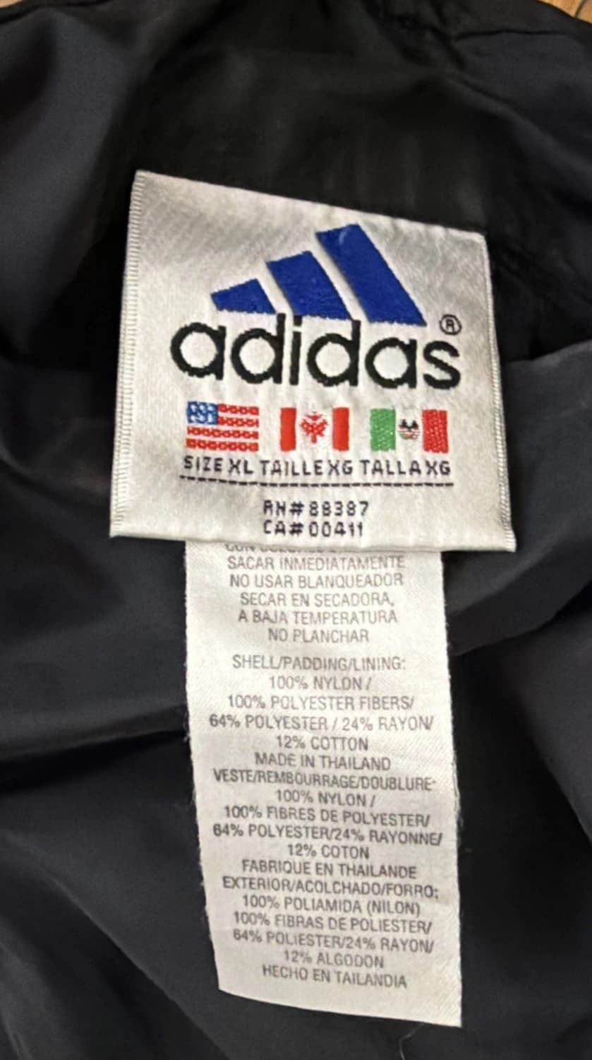90‘s 아디다스 리버시블 빅로고 자수  후드점퍼 XXL 상품이미지8