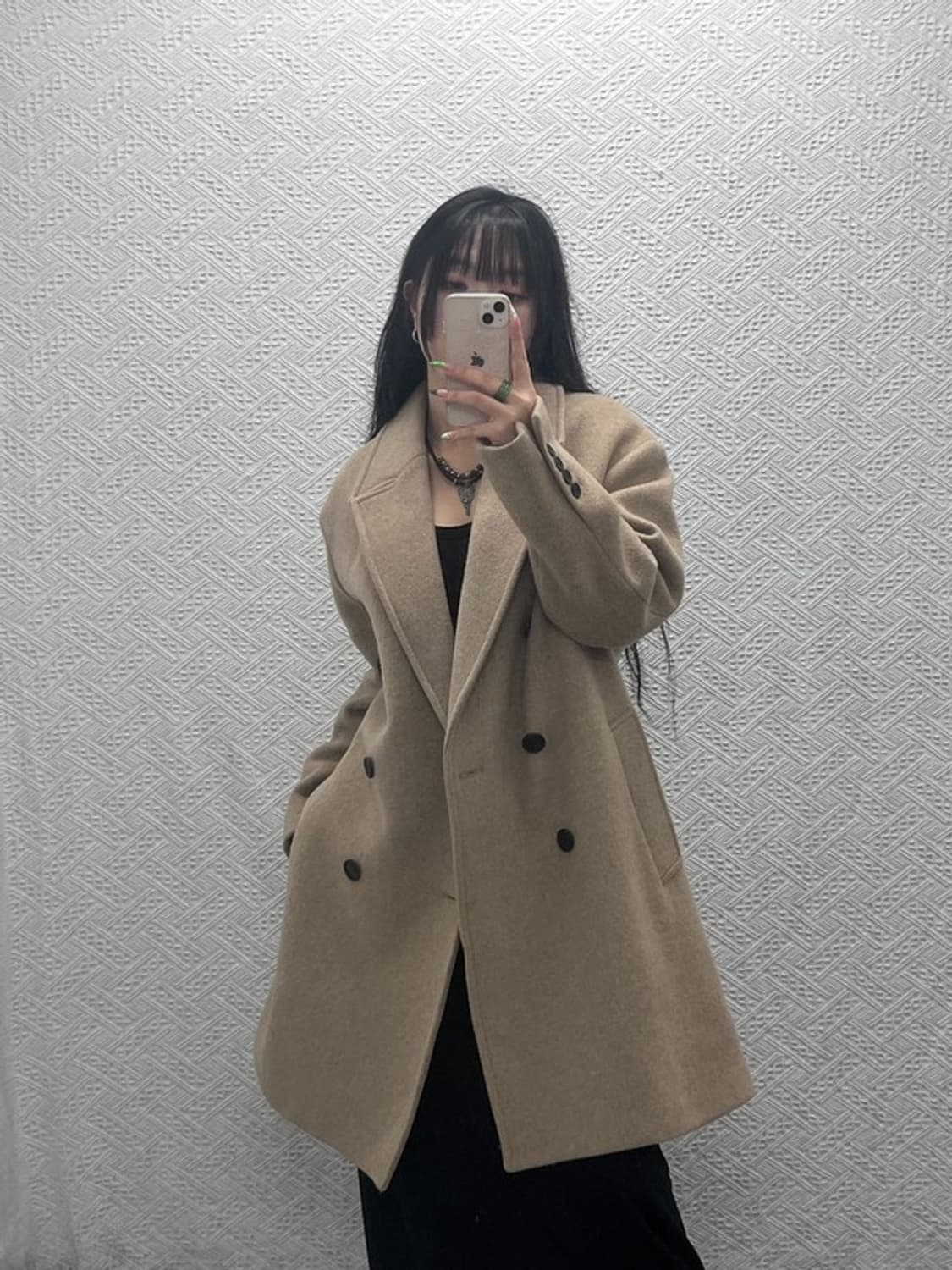 앤더슨벨 모던시크 캐주얼 오버핏 울 코트 M C08878 상품이미지1