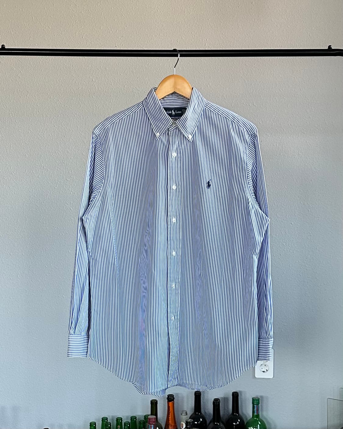 [M]폴로 랄프로렌 클래식핏 블루 스트라이프 셔츠 상품이미지1