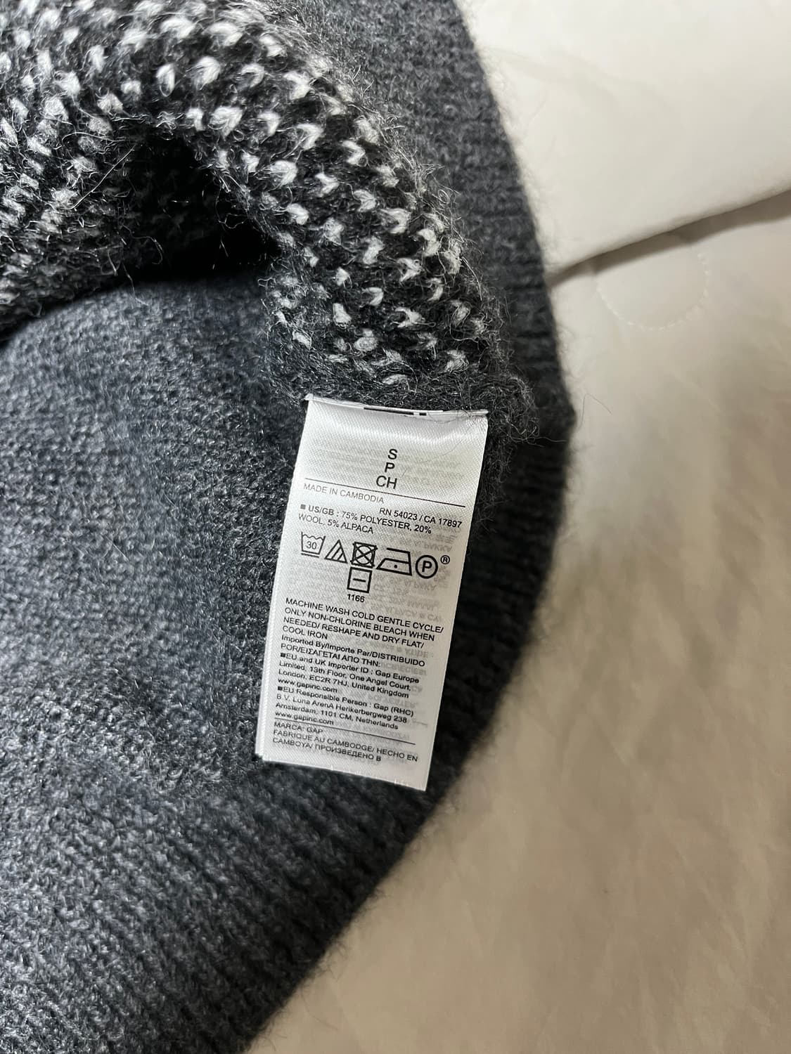 Gap 갭 울 블렌드 아가일 니트 스웨터 새상품 상품이미지4