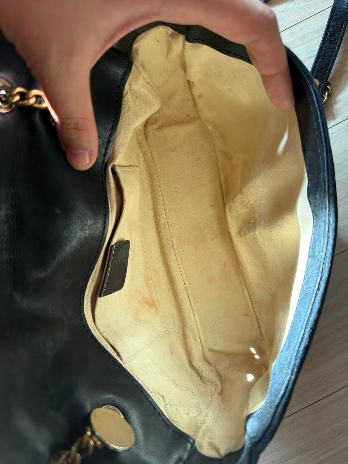 구찌 GG 마몽 미니 체인 숄더백 블랙 상품이미지6