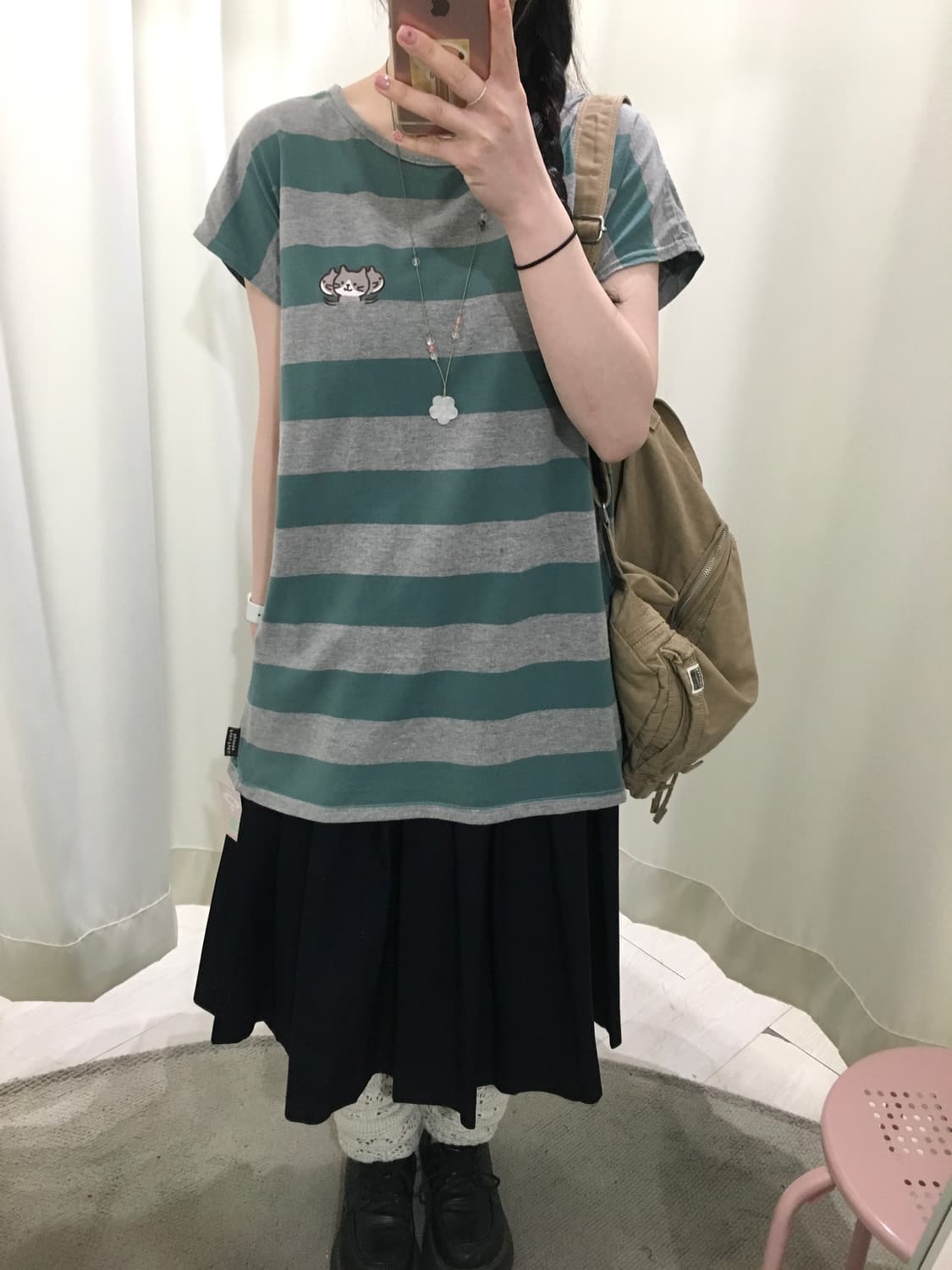 neko stripe t-shirt 상품이미지5