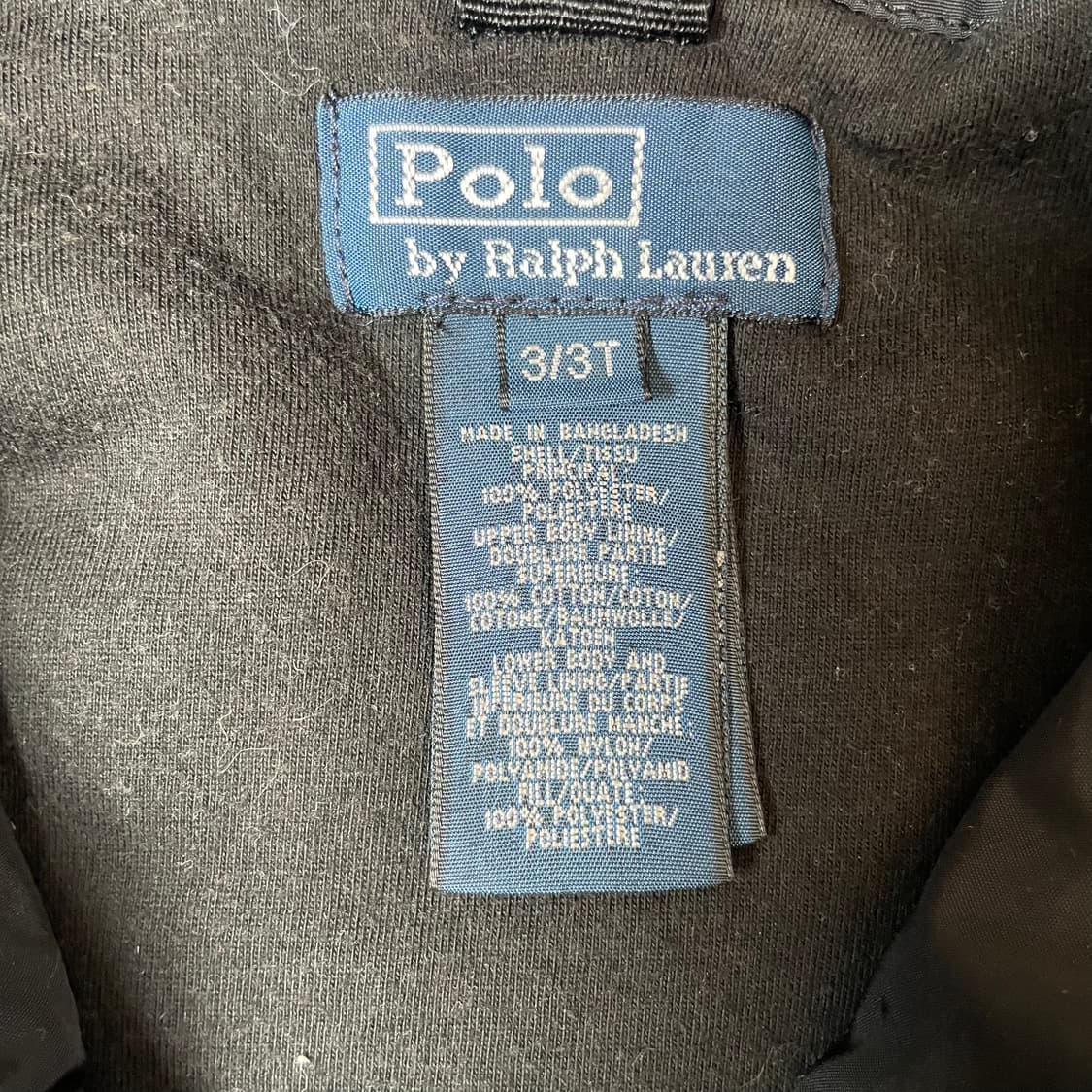 폴로랄프로렌 키즈 블랙 캐주얼 폴리 점퍼 자켓 3T 상품이미지4