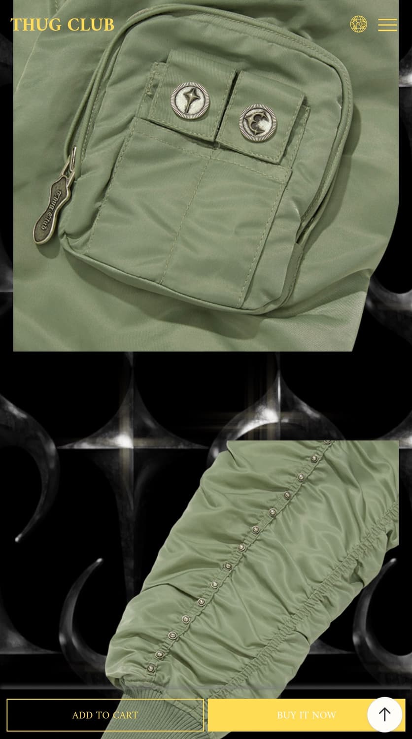 떠그클럽 어 버드 라이트닝 봄버 MA-1 미착용 새상품 상품이미지5