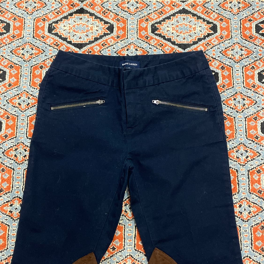 랄프로렌 진청 데님 패치팬츠 승마바지 아동12 상품이미지2