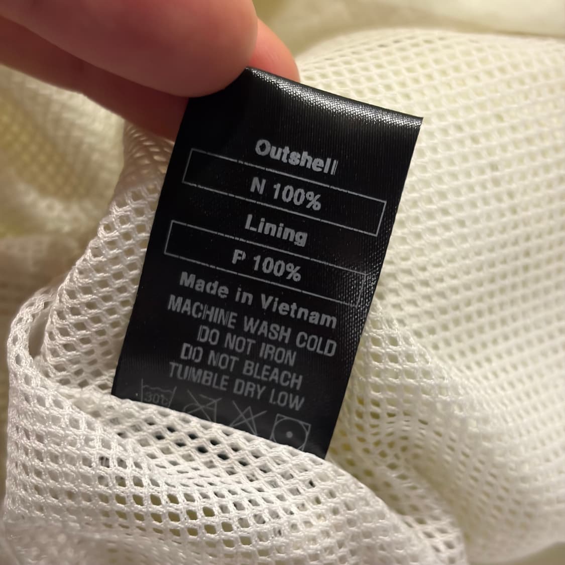 [L] 낫포너드 빅로고 아이보리색 바람막이 점퍼 B478 상품이미지8