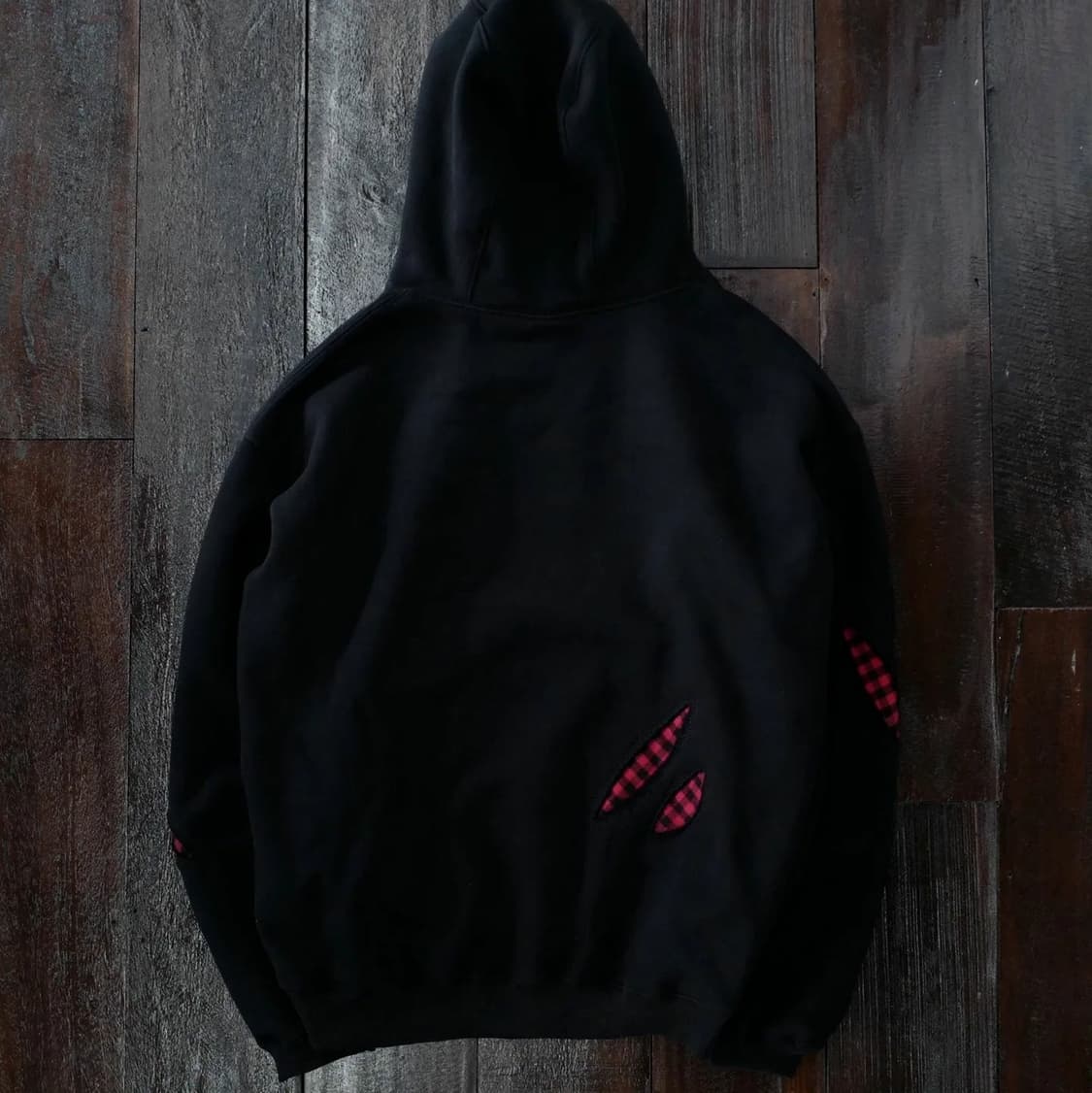 블랙아웃 스크래치 후드 후디 XL 상품이미지4