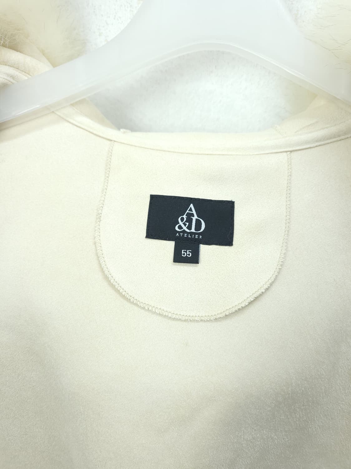 A&D Atelier 천연양털 사가폭스털 후드코트 55 S 새제품 상품이미지8