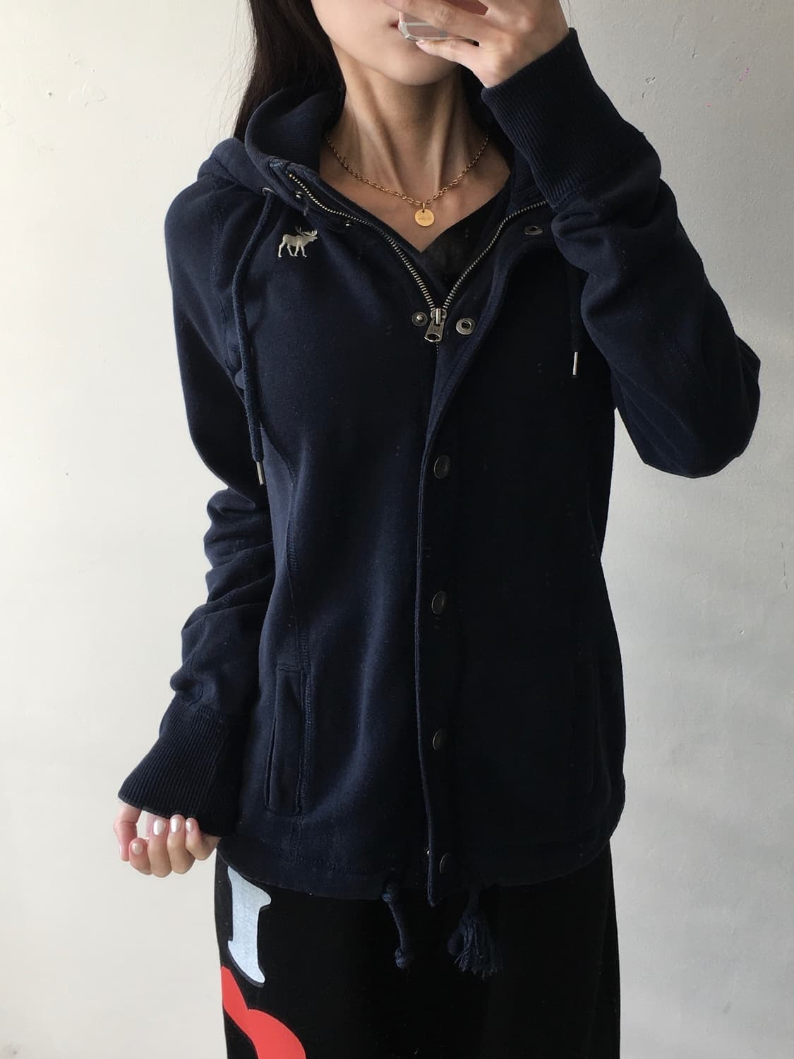 아베크롬비 이중여밈 후드집업 상품이미지1