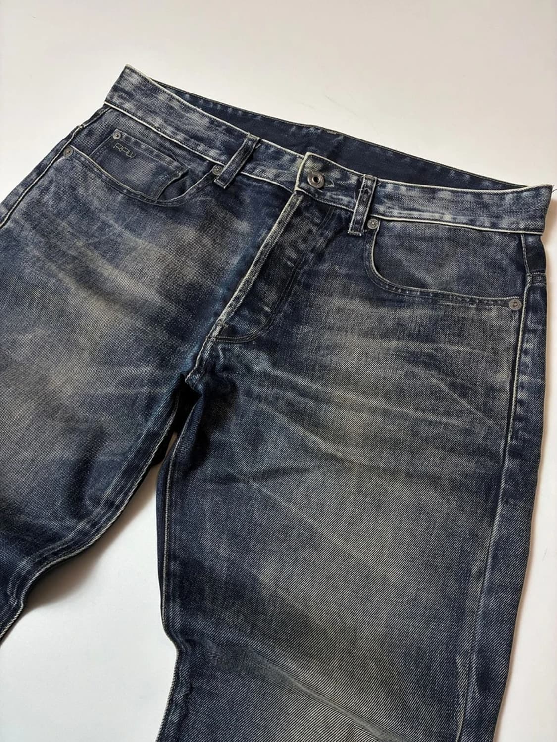 지스타로우 00's 3301 워싱 스트레이트 데님 팬츠 PN8843 상품이미지2